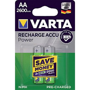 Varta - Batterie wiederaufladbar AA HR6 2600mAh Ready2use | Blasen Sie ein 2 Stück | 10 Stück