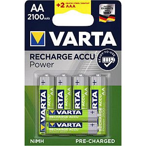 Varta - Batterij oplaadbaar 4xaa 2100mah ready2use | Blister a 6 stuk | 10 stuks