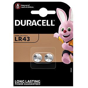 Duracell - Batterij duracell lr43 alkaline 2pck | Blister a 2 stuk