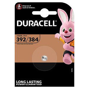 Pile pile bouton Duracell 1x392/384 alcaline Ø7.9mm 1.5V-45mAh | 10 morceaux