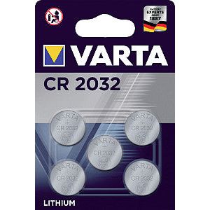 VARTA - BATTER BUTON CELL CR2032 Lithium Blister de 5 pièces
