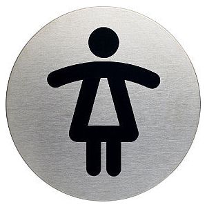 Durable - Infobord pictogram durable wc dames rond 83mm | 1 stuk | 5 stuks
