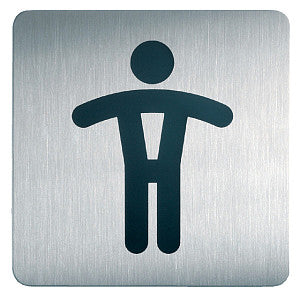 Durable - Infobord pictogram durable vierkant wc heren 150mm | 1 stuk