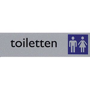 Posta - Infobord pictogram toiletten d/h 165x44mm | 1 stuk
