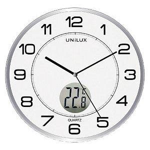 Unilux - Tempus de l'horloge murale Tempus 30,5 cm Gris clair / blanc | 1 pièce