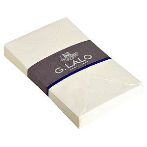 G.Lalo - Enveloppe Lalo Bank C6 114X162 White en purée | Prendre 25 pièces