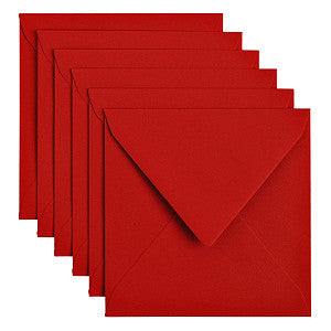 Papicolor - Envelop papicolor 140x140mm rood | Pak a 6 stuk