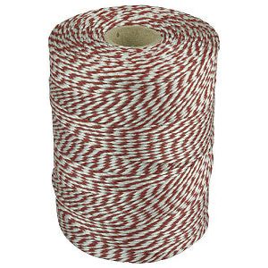Muller - Corde Muller Cotton 180 mètres rouge / blanc | Roulez un 1 morceau | 10 morceaux
