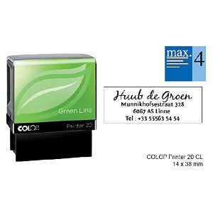 Colop - Tekststempel colop 20 green perso 4r 38x14mm | Blister a 1 stuk