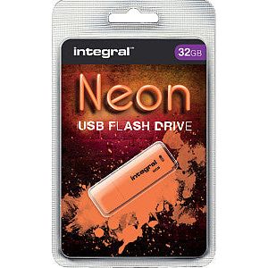 Integral - Usb-stick integral fd 32gb neon oranje | Blister a 1 stuk