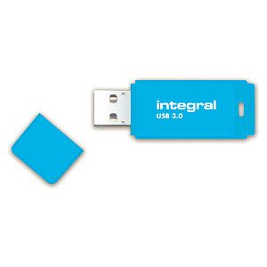 Integral - Usb-stick integral 64gb 3.0 neon blauw | Blister a 1 stuk