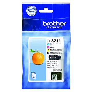 Brother - Inktcartridge brother lc-3211 zwart + 3 kleuren | Doos a 4 stuk