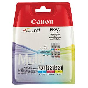 Canon - Inktcartridge canon cli-521 3 kleuren | Blister a 3 stuk
