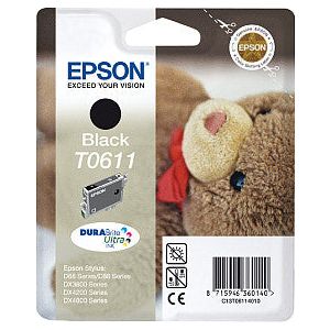 Epson - Inktcartridge epson t0611 zwart | 1 stuk