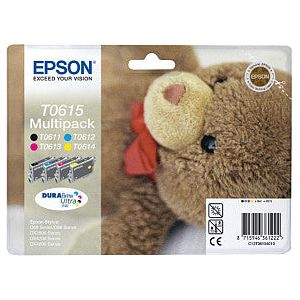 Epson - Inktcartridge epson t0615 zwart + 3 kleuren | Pak a 4 stuk