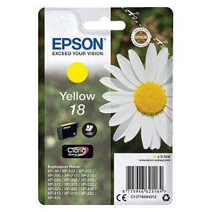 Epson - Inkcartridge Epson 18 T1804 Jaune | Blister une pièce 1 | 10 morceaux