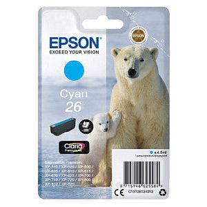 EPSON - Inkcartridge Epson 26 T2612 Blue | Blister un 1 morceau