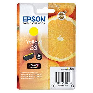 Epson - Inktcartridge epson 33 t3344 geel | Blister a 1 stuk