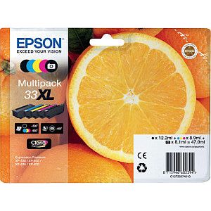 Epson - Inktcartridge epson 33xl t3357 2x zw + 3 kl | Doos a 5 stuk