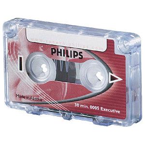 Philips - Cassette dicteer philips lfh 0005 2x15min + clip  | 10 stuks