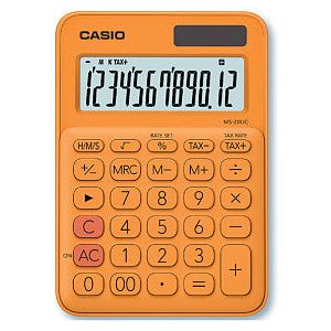 Casio - Rekenmachine casio ms-20uc oranje | 1 stuk