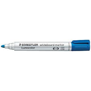 Staedtler - Viltstift 351 whiteboard rond 2mm blauw | Omdoos a 10 stuk