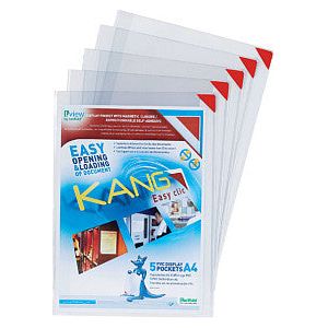 Tarifold - Présentation de la couverture Kang Easy Clic Signage A4 | Emballez un 5 morceau | 6 morceaux