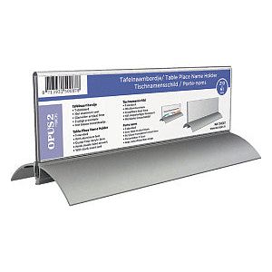 Europel - Tafelnaambord europel 2 61x210mm acryl aluminium | 1 stuk