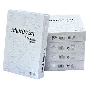 Papier copie Multiprint A4 75gr blanc 500 feuilles | 5 pièces