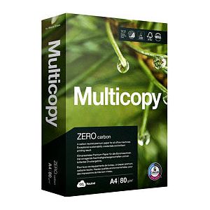 Papier copie Multicopy Zero A4 80gr blanc 500 feuilles | 5 pièces