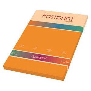 Fastprint - Kopieerpapier fastprint-100 a4 120gr oranje | Pak a 100 vel