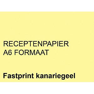 Papier recette Fastprint A6 80gr jaune canari 2000 feuilles