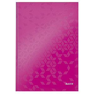Leitz - Notitieboek leitz wow a4 160blz 90gr lijn roze | 1 stuk
