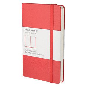 Moleskine - Notitieboek moleskine l 130x210mm blanco hc rood | 1 stuk