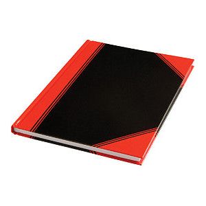 Bantex - Notitieboek bantex zwart/rood a5 lijn 70gr 96vel | 1 stuk | 6 stuks