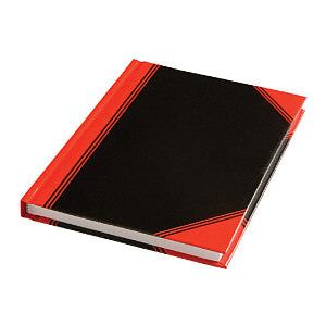 Bantex - Notitieboek bantex zwart/rood a6 lijn 70gr 96vel | 1 stuk | 6 stuks