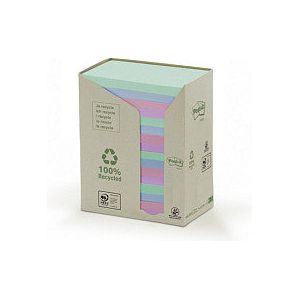 Post-it - Memoblok 3m post-it 655 76x127mm recycle pastel | Pak a 16 stuk