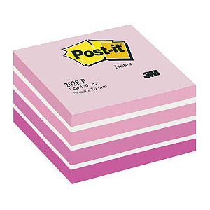 Post-it - Memoblok kubus 3m post-it 2028p 76x76mm aqua roze | 1 stuk