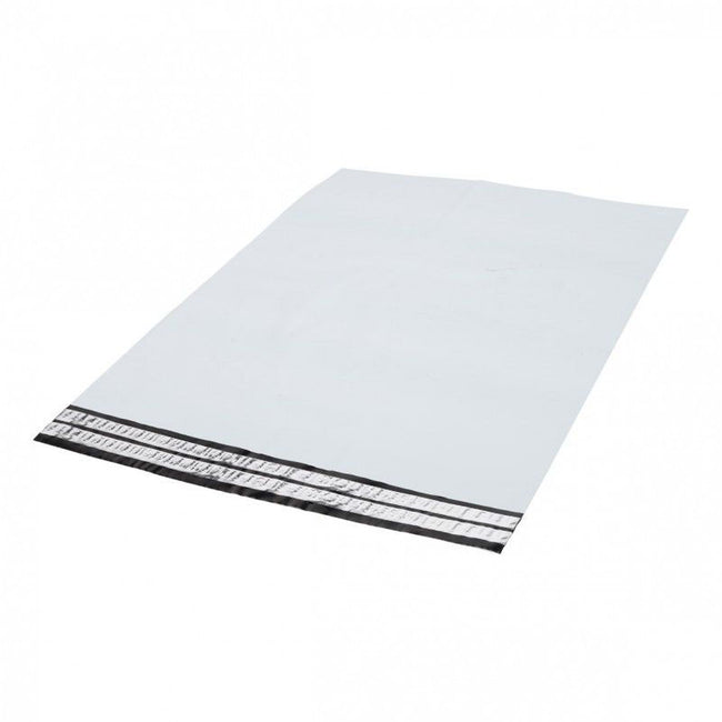 Klika - Coex verzendzakken (met retourstrip) wit/zwart 550 x 770 + 60 mm 65 micron